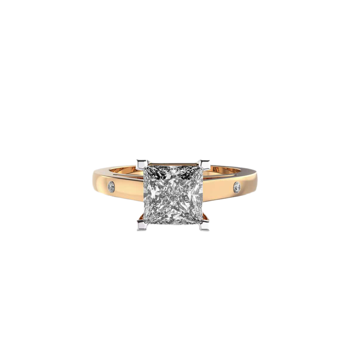 Classic 2ct princess cut solitare ring