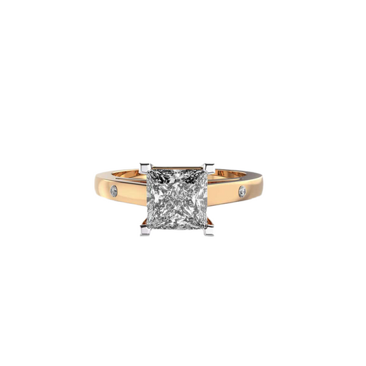 Classic 2ct princess cut solitare ring