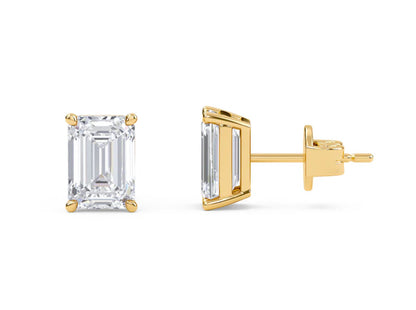 2ct (1+1) Emerald cut studs